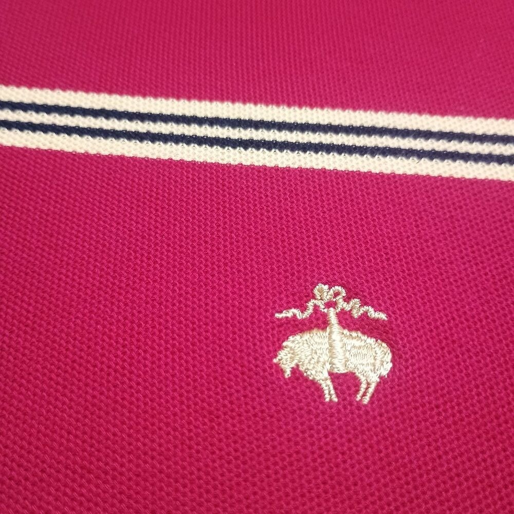 Brooks Brothers 346 Long Sleeve Polo Mens XL Red Striped Preppy Performance - Picture 9 of 9